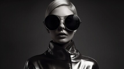 Fototapeta na wymiar fashion model in sunglasses