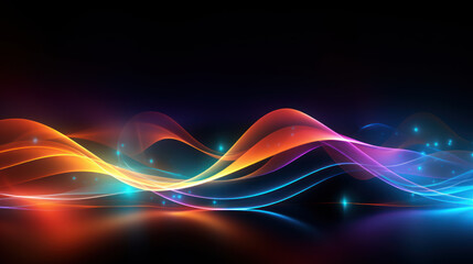 Obraz premium Abstract fractal waves, various usage for background, made with generative AI