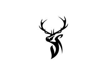 modern deer illustration logo