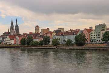 Fototapeta na wymiar Regensburger Altstadtpanorama