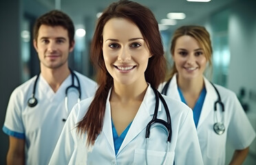 Fototapeta premium Female Doctor at work in medical office.