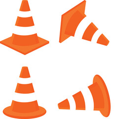 traffic cone icon vector design - obrazy, fototapety, plakaty