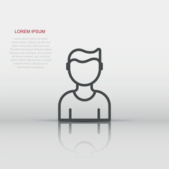 People communication icon in flat style. People vector illustration on white background. Partnership business concept.