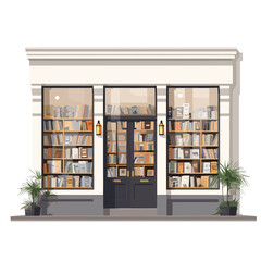 bookstore vector flat minimalistic isolated illustration