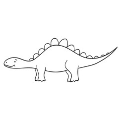 Cute cartoon dinosaur . Illustration on transparent background