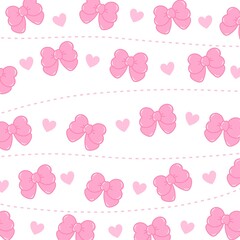 pink pattern with ribbon bow