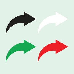 Set arrow icon. Collection different arrows sign. Black vector arrows 