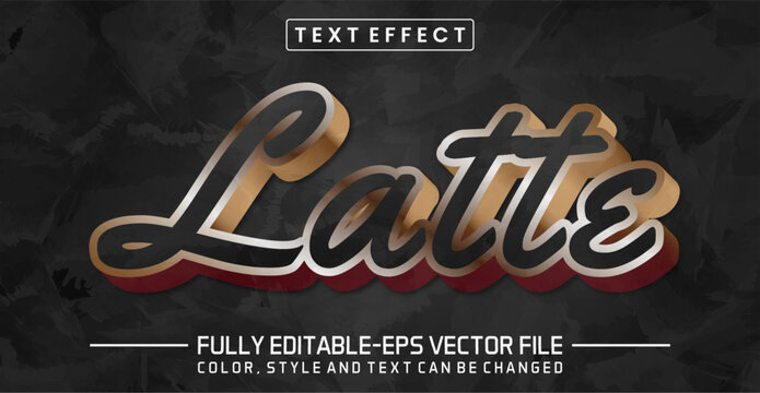 Latte text editable style effect
