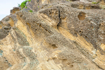 夏の岩戸海岸の風景 鳥取県 岩戸海岸