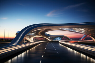 empty road with city background