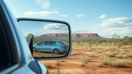 Focus on rear view mirror generative ai