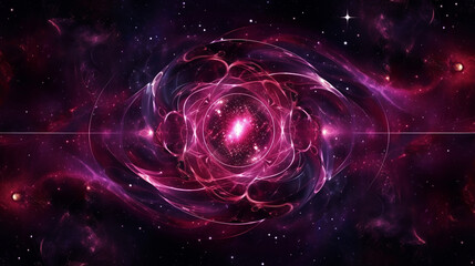 Fototapeta premium abstract cosmic background with maroon metallic. generative ai