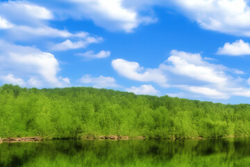 Green nature landscape