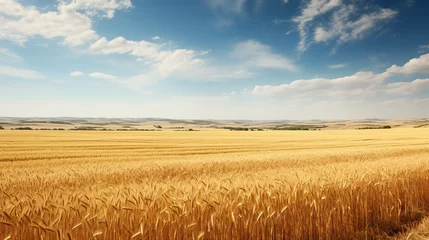 Fotobehang wheat field and sky © Viktor