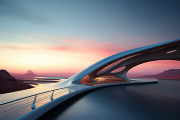 empty parking lot with modern building background.