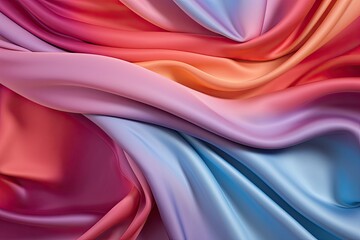 Multicoloured beautiful, delicate silk background, factory fabric texture.