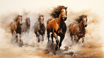 running_horses