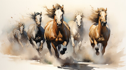 Obraz premium running_horses