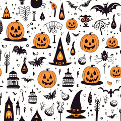 halloween seamless pattern