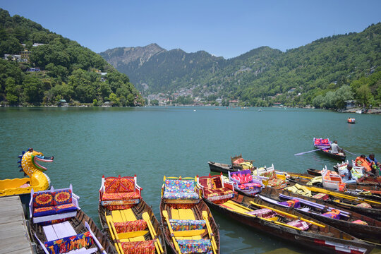 Boats in the Nainital lake