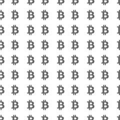 Seamless Bitcoin icon pattern, repeats vertically and horizontally