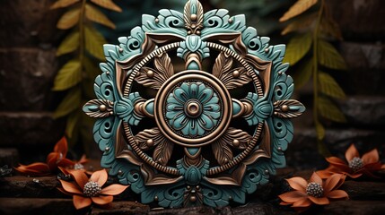 Luxury mandala decorative ethnic element background generative ai