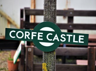 Corfe Castle Sign