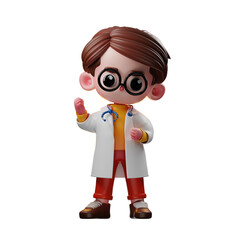 3d Male Doctor Character Congrats