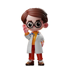 3d Male Doctor Character Greeting