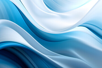 Obraz premium Abstract blue and white wavy background