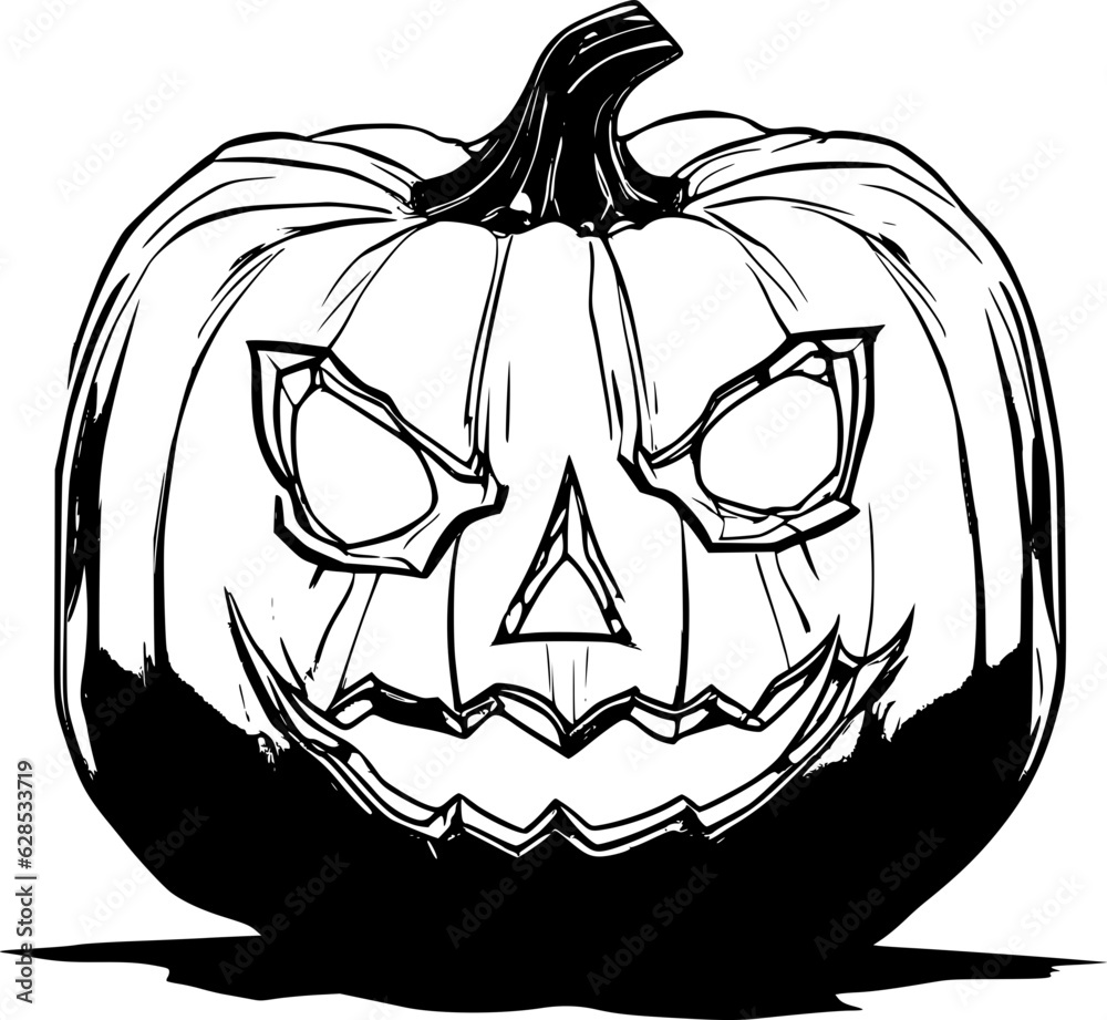 Sticker jack o lantern