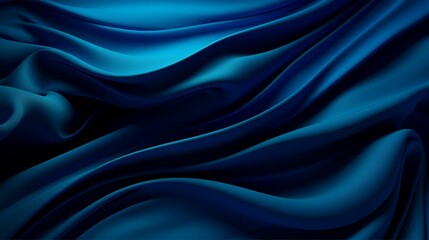 Obraz premium AI generated illustration of dark blue wavy background
