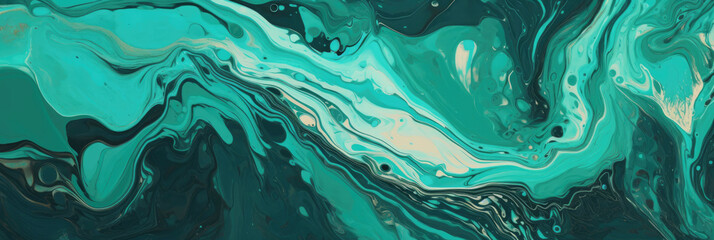 Mixture of acrylic paints. Liquid marble texture. Fluid art. AI-generated image