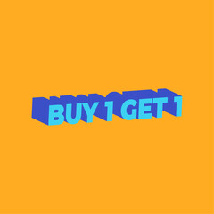 Buy 1 get 1 free design template