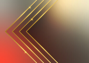Presentation gold line triangle pattern gradient modern style background