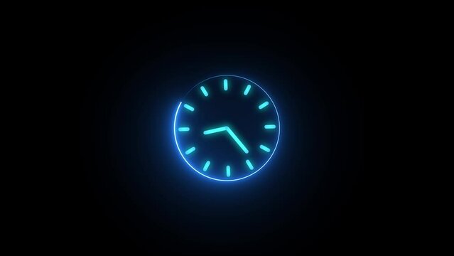 Time lapse modern clock icon animated with drop shadow. first spinning clocks hand.s_07