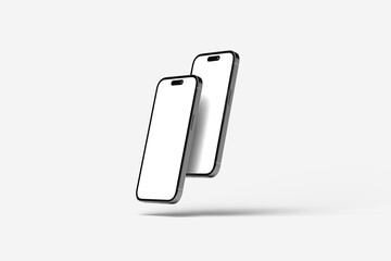 smartphone on white background