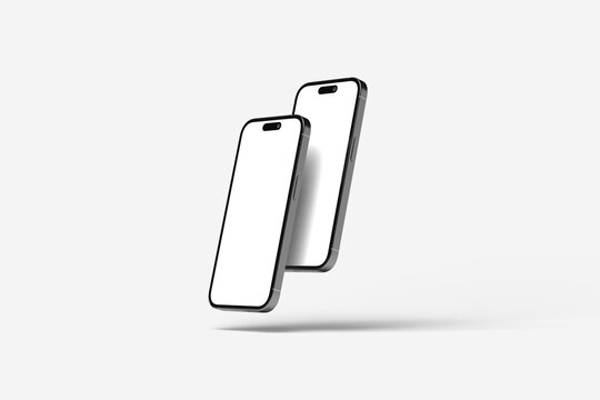 smartphone on white background