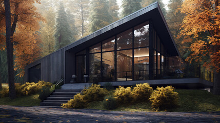 Fototapeta premium Contemporary Architecture, Design, Frontdoor, Technology