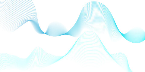 Geomatics tecnology Abstract blue flowing wave lines background. Modern glowing moving lines design. Modern blue moving lines design element. Futuristic technology concept. Vector illustration.