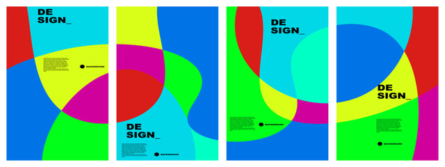 abstract flat background set for banner, poster, template, design, flyer, brochure, etc