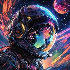 astronaut background,ai generated,high quality photo.