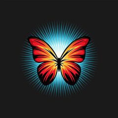 Fototapeta na wymiar Vector Butterfly Design Illustration