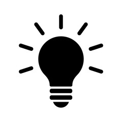 Light bulb modern stylish icon vector