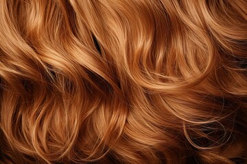 Naklejka premium Closeup of long curly hair under the natural light