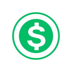 Coin, money, dollar grey fill icon. Finance, payment, invest finance symbol design.