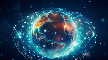 earth view from space concept communication.