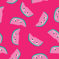 pattern design for baby fashion with cute watermelon drawing