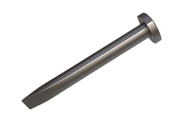 Realistic 3d Iron chisel rendering, Carpenter and Mason tool 