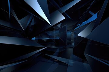 Contemporary Bauhaus Photography: Intriguing Abstract Composition in Navy and Black